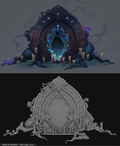 Magic Mirror Sculpt by Texelion: | Environment concept art, Game concept art, Environmental art