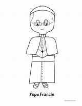 Pope Francis Coloring Pages Sketch Page sketch template