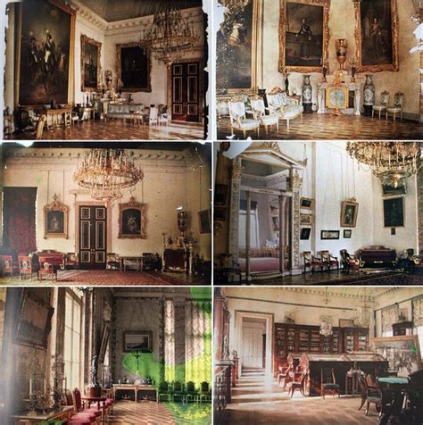 Rooms at Alexander Palace, 1917. These pictures are real color photos. These photos were taken ...