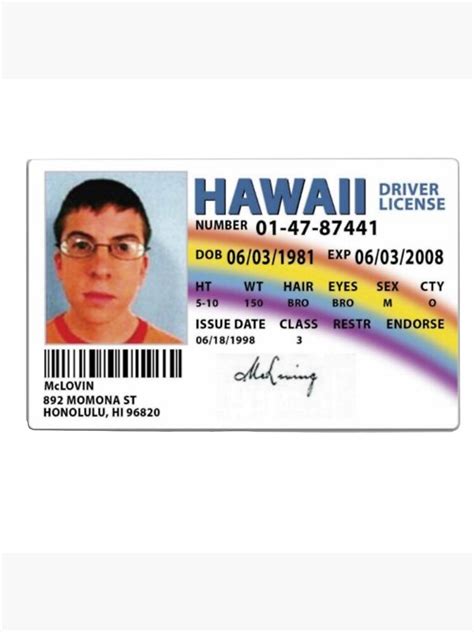 McLovin Drivers License Premium Matte Vertical Poster sold by Brian Frank | SKU 41123624 ...