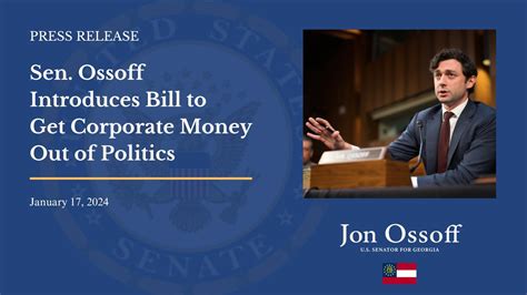 Sen. Ossoff Introduces Legislation to Get Corporate Money Out of ...