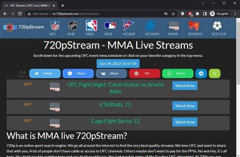 Best Ten Free Streaming Sites to Watch UFC in 2024