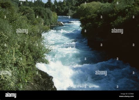 New Zealand Taupo Huka Falls Stock Photo - Alamy