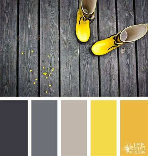 Yellow and Grey Color Palette