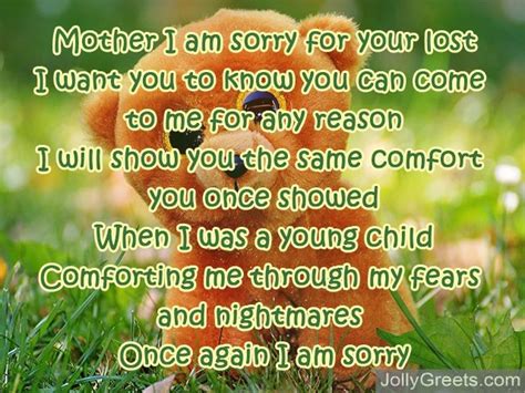 I am sorry poems for mom