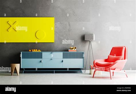 3d render of living room Stock Photo - Alamy