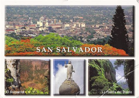 A Journey of Postcards: San Salvador, capital city of El Salvador