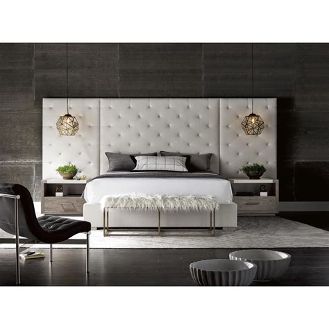 Universal Modern Brando Cal King Bed with Tufted Panels | Reeds ...