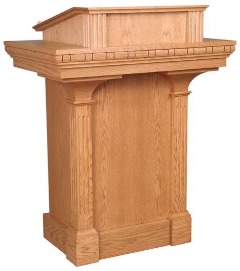 Pulpit #650, 36"W x 24"D, 46"H. - McKay Church Goods