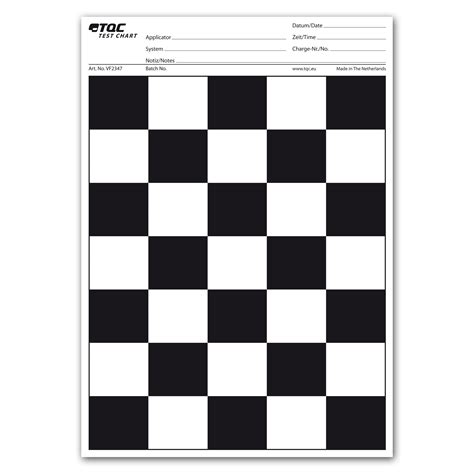 TQC Sheen Test Charts - Industrial Physics