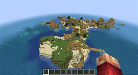 Island Village + Ocean Monument - Minecraft Seeds