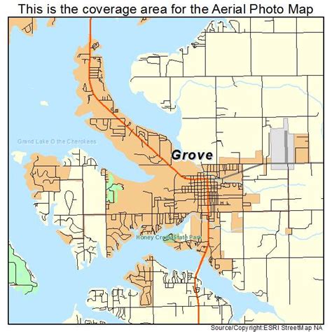 Aerial Photography Map of Grove, OK Oklahoma