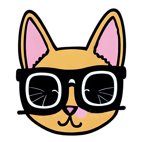 Create a Cartoon Cat with Glasses · Creative Fabrica