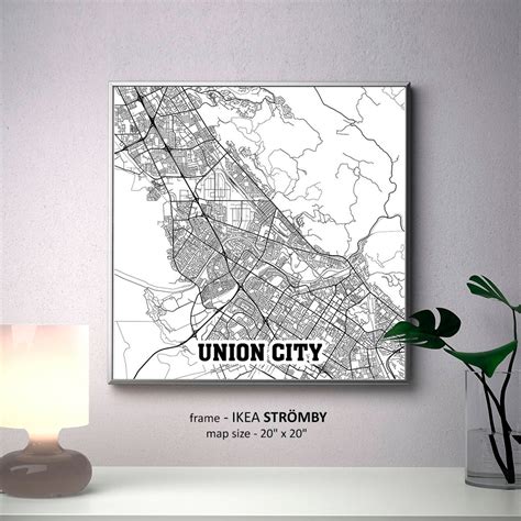 Union City California Map Print Union City Square Map Poster | Etsy