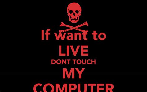 Download Don't Touch My Computer Live Skull Wallpaper | Wallpapers.com