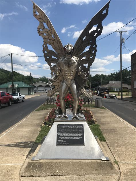 The Mothman statue in Point Pleasant, WV : r/pics