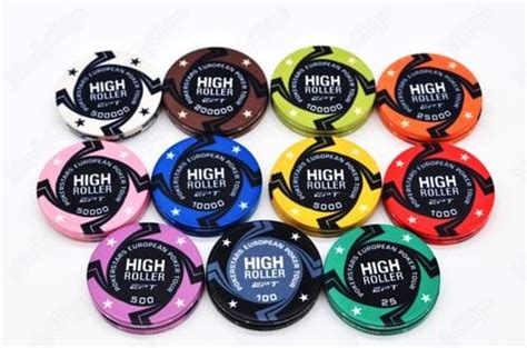 500 ept High Roller ceramic poker chips free shipping