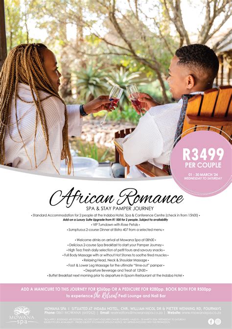 Mowana Spa | African Romance Spa & Stay Pamper