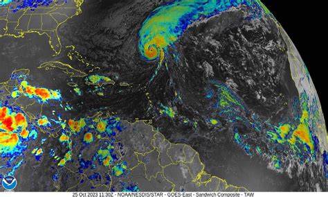 Hurricane Tammy satellite photos, graphics, forecast path, impact