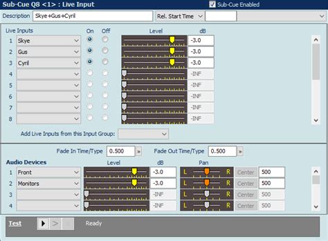 Live Input Cues