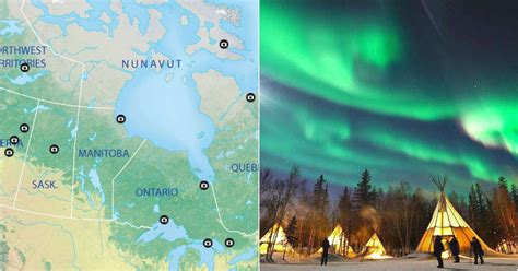 This Map Shows You The Best Places To View The Northern Lights In Canada featured image ...