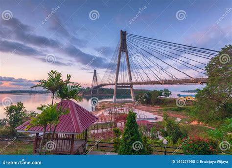 Wonderful Sunset at Barelang Bridge Batam Island Indonesia Stock Photo ...