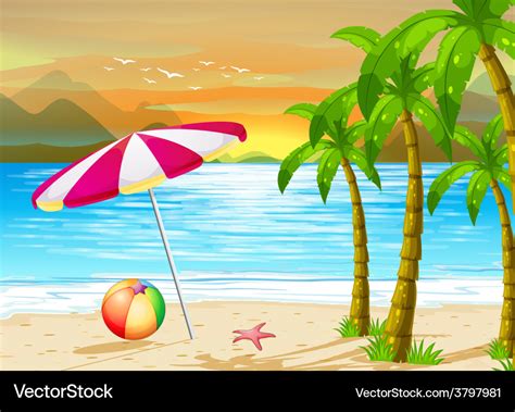 Summer beach background Royalty Free Vector Image