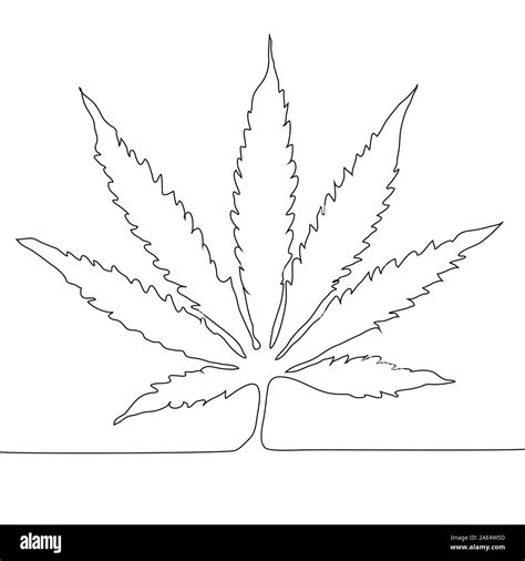 Cannabis marijuana leaf icon outline Cut Out Stock Images & Pictures ...