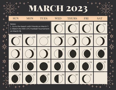 New Moon Calendar 2023 - Haley Keriann