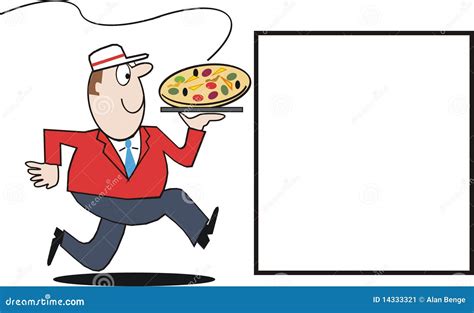 Pizza Delivery Cartoon Stock Image - Image: 14333321