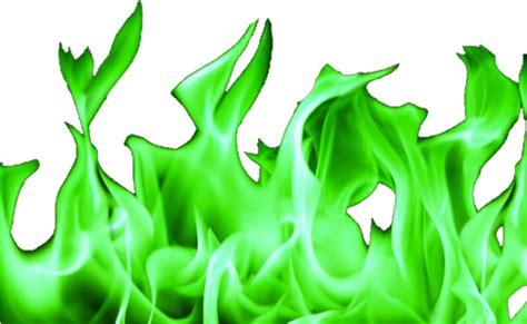 Green Flames Transparent