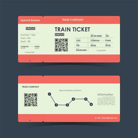 Premium Vector | Train ticket illustration