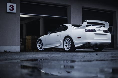 Snow Leopard: Custom White Toyota Supra Wears White JR Wheels — CARiD ...