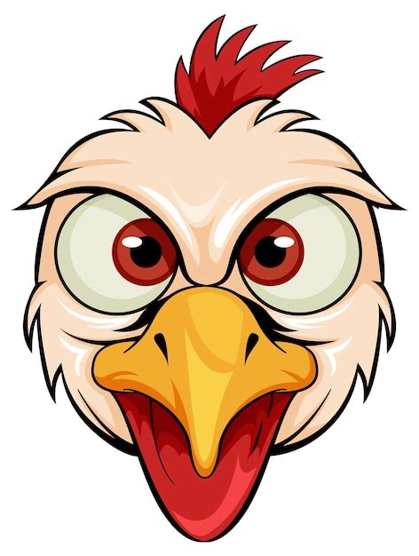 Premium Vector | A chicken head cartoon character