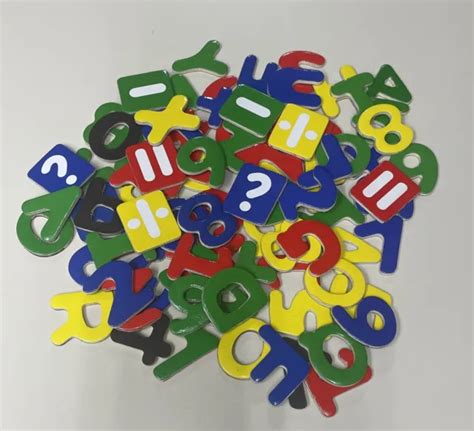 HANDMADE/UNBRANDED MAGNETIC LETTERS Numbers Math Symbols Question Marks 87 Pc Lo $5.49 - PicClick