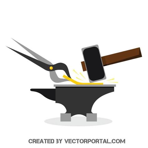 Metal forging graphics.ai Royalty Free Stock SVG Vector