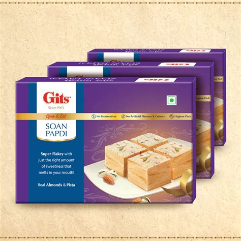 Soan Papdi 500gm Pack Of 3 @ Rs 390 - Gits Food