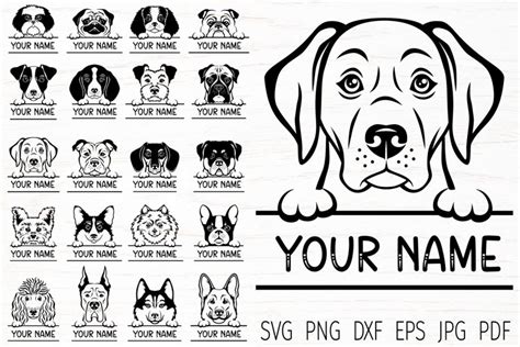 Dog split monogram svg, dog face, doglover design