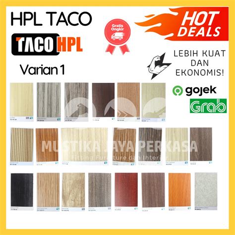 Jual Taco HPL Taco Woodgrain HPL Kayu Serat Kayu Bukan PVC Sheet | Shopee Indonesia