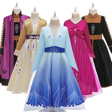 Socute Frozen 2 Anna Elsa Cosplay Christmas Dress Kids Costume Birthday Party Princess | Shopee ...