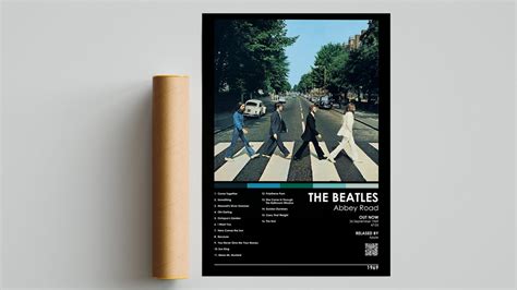 The Beatles Poster Abbey Road Poster Abbey Road Tracklist | Etsy