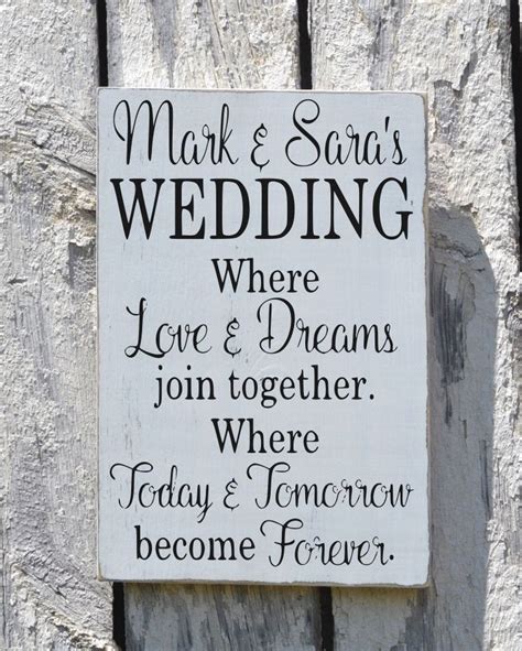 Rustic Wedding Sign Welcome Personalized Signs For Weddings Love Quote ...