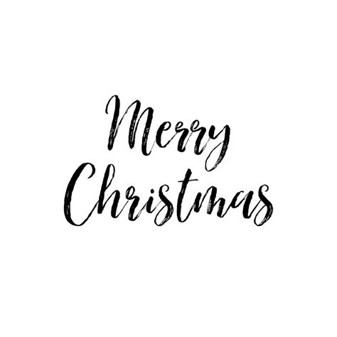 Merry Christmas Text Overlay Black White & Red Script Font - Etsy