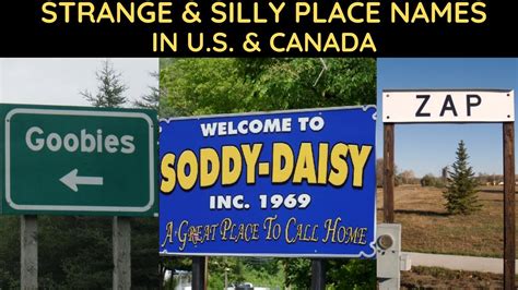 Strange & Silly Place Names in U.S. and Canada - YouTube