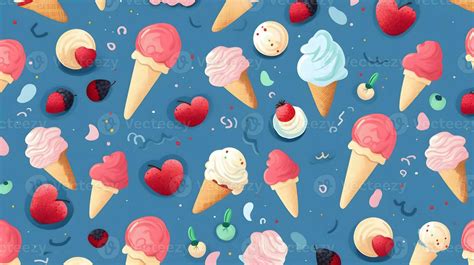 Ice cream background pattern. 25937945 Stock Photo at Vecteezy