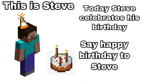 Happy birthday Steve : r/memes