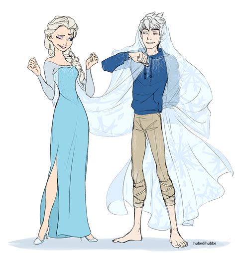 Elsa and Jack Frost - Frozen Fan Art (38475811) - Fanpop