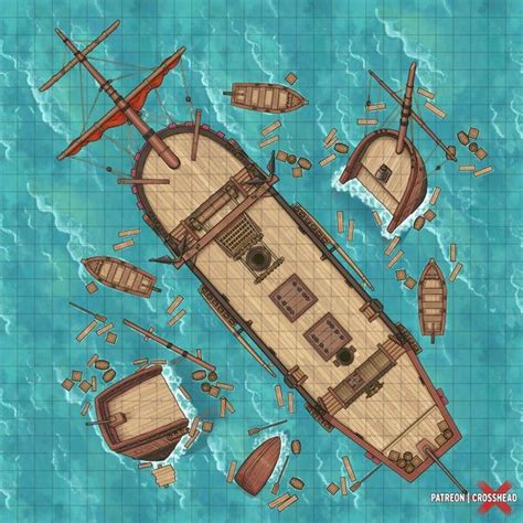 Shipwreck 30x30 - battlemaps | Dnd world map, Pathfinder maps, Fantasy map