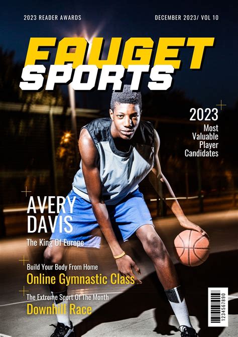 Sports Magazine Cover Template