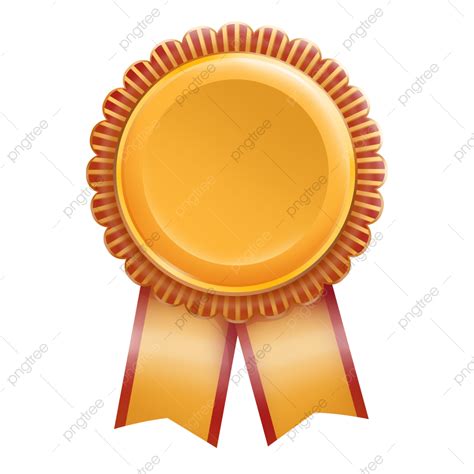 Gold Ribbon Award Hd Transparent, Gold Red Award Ribbon, Gold Award, Rosette Award, Medal PNG ...